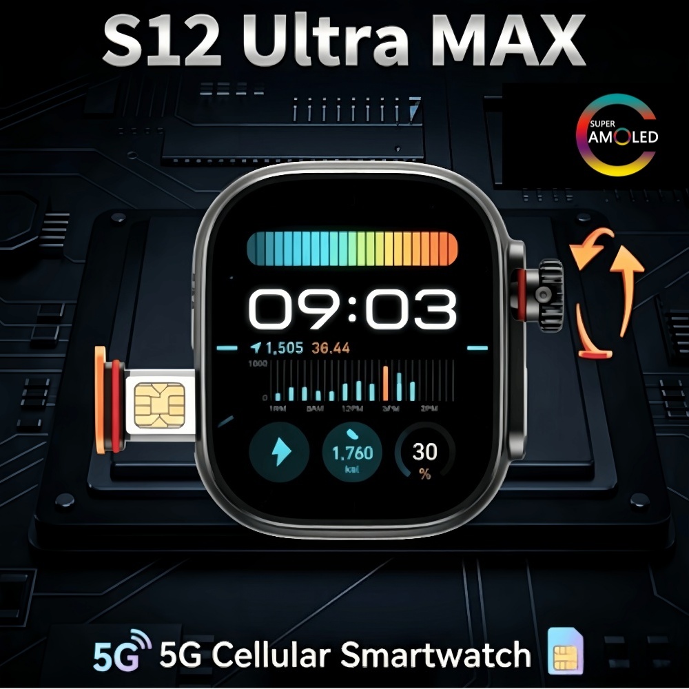 Fall Detection Watch - S12 Ultra MAX Global Version Android