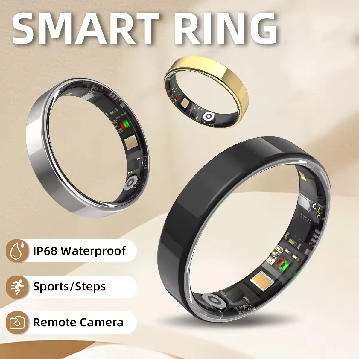 Temperature Ring Skin - R09 Smart Ring Men Women with