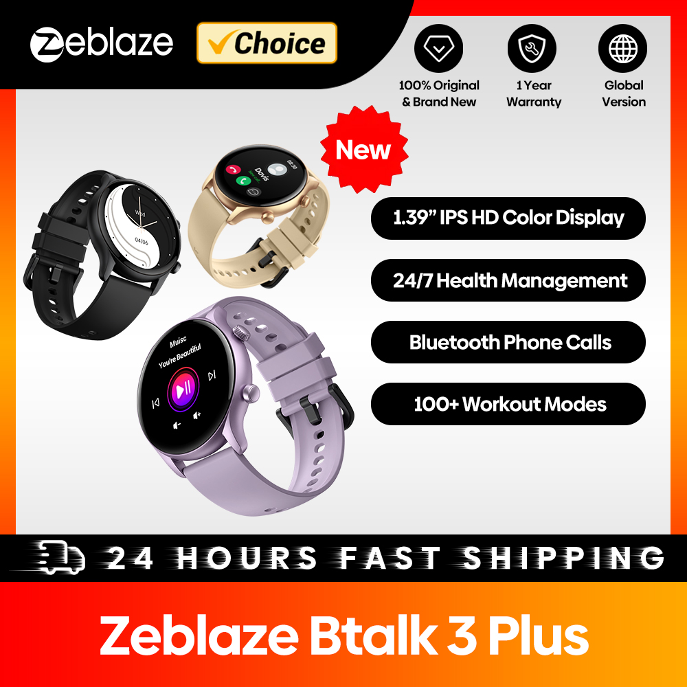 Fall Detection Watch - New Zeblaze Btalk 3 Plus Voice