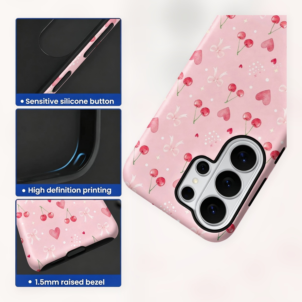 Watercolor Cherry Hearts 2-in- - đánh giá và giá Samsung Galaxy S24